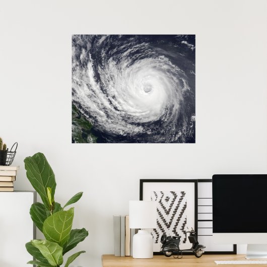 Poster Typhon Phanfone (Bureau à domicile)