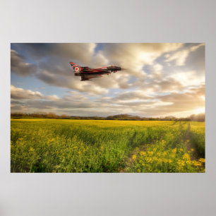 Poster Typhoon RAF Eurofighter survolant le colza c