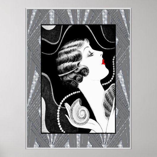 Poster Typique de la Dame des années 1920 (Devant)