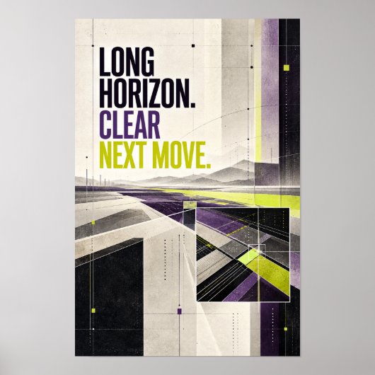Poster Typog de stratégie moderne Horizon Long Clair Proc (Devant)