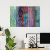 Poster Typographie Abstraite multicolore (Bureau à domicile)