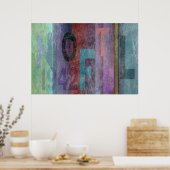 Poster Typographie Abstraite multicolore (Cuisine)