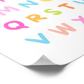 Poster Typographie alphabétique colorée (Coin)