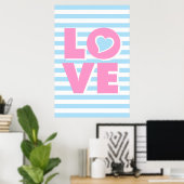 Poster Typographie AMOUR (Bureau à domicile)