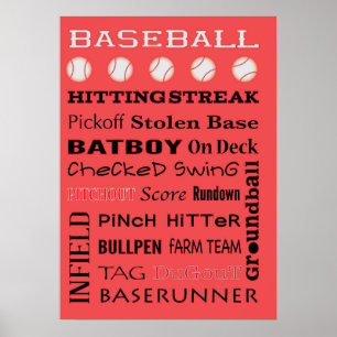 Poster typographie BASEBALL
