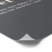 Poster Typographie Bohème Gris Rose Bébé Devinez le Doux (Coin)