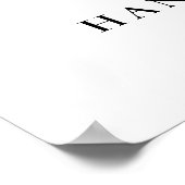 Poster Typographie chic moderne minimale Mariage classiqu (Coin)