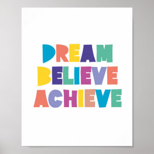 Poster Typographie colorée inspirante