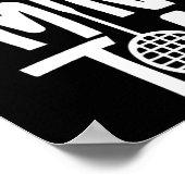 Poster Typographie cool Badminton avec Volant de badminto (Coin)
