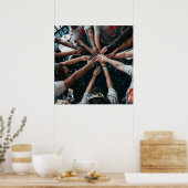 Poster Typographie - Courage - Photo personnalisée (Cuisine)