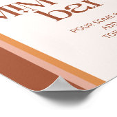 Poster Typographie d'arc en terre cuite moderne Mimosa Ba (Coin)