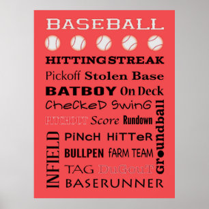 Poster typographie de BASEBALL