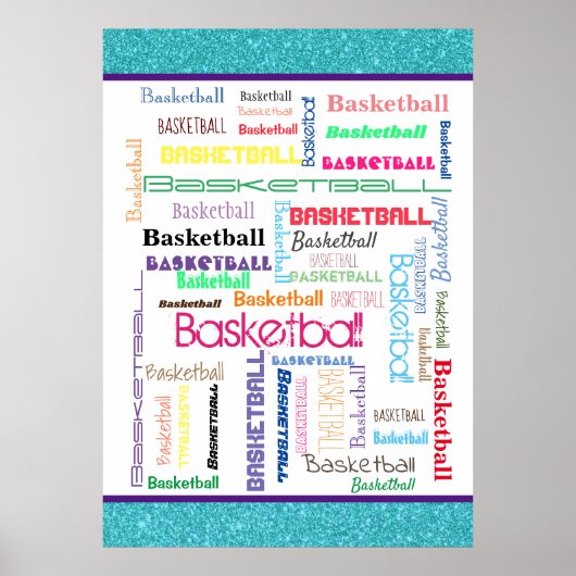 Poster Typographie de basketball (Devant)