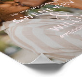 Poster Typographie de bienvenue de mariage de photo géomé (Coin)