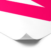 Poster Typographie de bloc rose vif Amour (Coin)