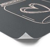 Poster Typographie de Boho rose Grey Bébé Parenting Conse (Coin)