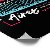 Poster Typographie de Buenos Aires Graphique | Argentine (Coin)