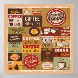 Poster Typographie de café