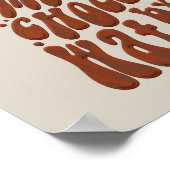 Poster Typographie de cascade au chocolat Willy Wonka (Coin)