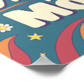 Poster Typographie de citation moderne rétro psychédéliqu (Coin)