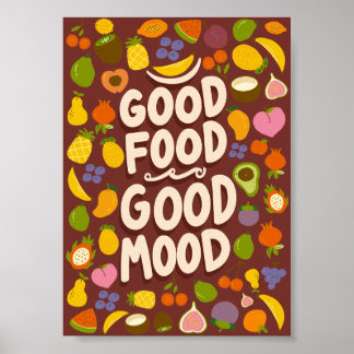 Poster Typographie de cuisine Imprimer - Citation amusant