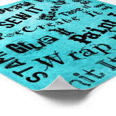 Poster Typographie de fabrication (Coin)