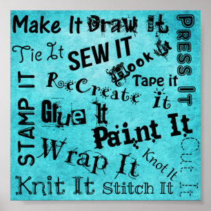 Poster Typographie de fabrication