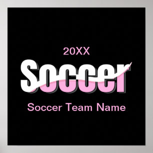 Poster Typographie de football Art moderne Swish Abstrait