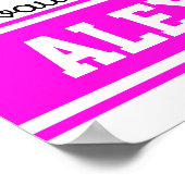 Poster Typographie de gymnastique avec Monogramme (Coin)