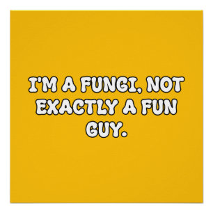 Poster Typographie de jeu de mots sur les champignons Fun