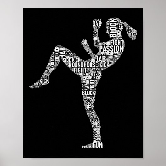 Poster Typographie de Kickboxer - Kickboxer Mélange Marti (Devant)