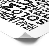 Poster Typographie de la Corne française (Coin)