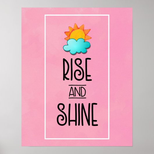 Poster Typographie de la montée et de la brillance avec l (Devant)