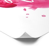 Poster typographie de l'aquarelle xoxo (Coin)