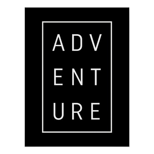 Poster Typographie de l'aventure (Devant)