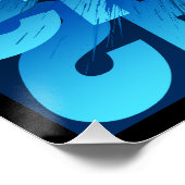 Poster typographie de l'effet de texte requin (Coin)