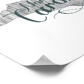 Poster Typographie de l'État de Caroline du Nord (Coin)