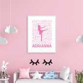 Poster Typographie de Little Pink Ballerina