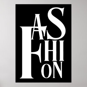 Poster Typographie de mode