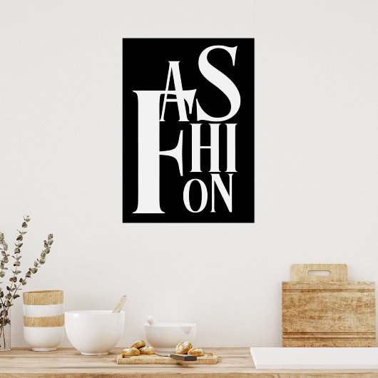 Poster Typographie de mode (Cuisine)