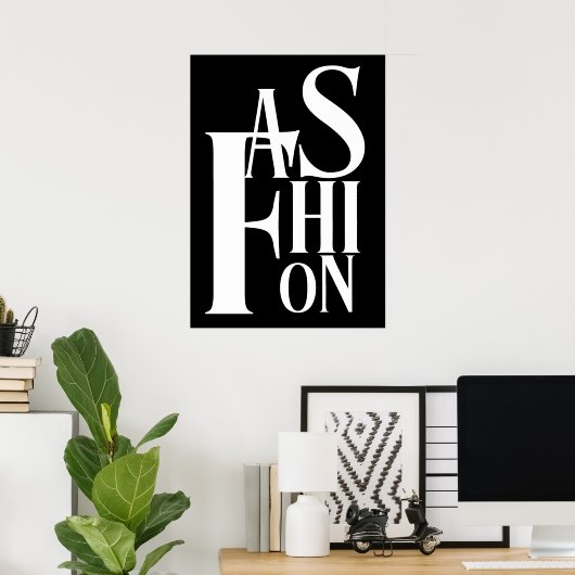 Poster Typographie de mode (Bureau à domicile)