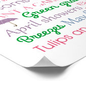 Poster Typographie de mots et phrases de la saison printa (Coin)