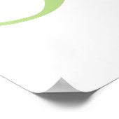 Poster Typographie de petite fille endormie mignonne vert (Coin)