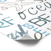 Poster Typographie de plage (Coin)