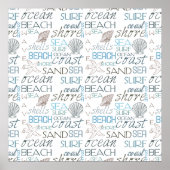 Poster Typographie de plage (Devant)