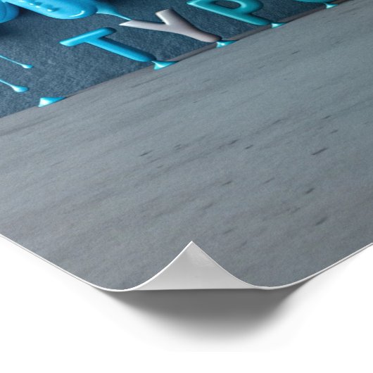 Poster TYPOGRAPHIE DE REMPLACEMENT : Une conception 3D co (Coin)