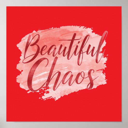 Poster Typographie de script Chaos Belle Esthétique (Devant)