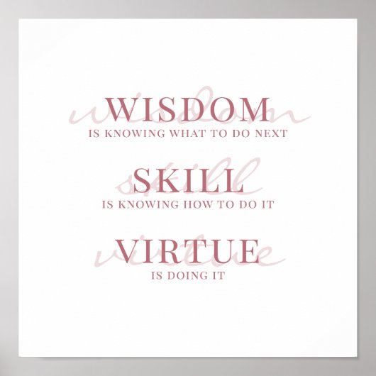 Poster Typographie de script moderne Citation motivationn (Devant)