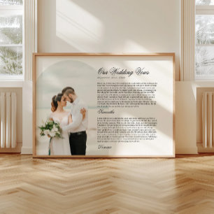 Poster Typographie de script moderne pour voeux de mariag