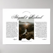 Poster Typographie de script moderne Voeux de mariage ave (Devant)